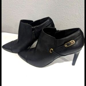 Black Ankle Boots Heels Pointed Toe Shoes Costume Cosplay Fashion Businesscasual